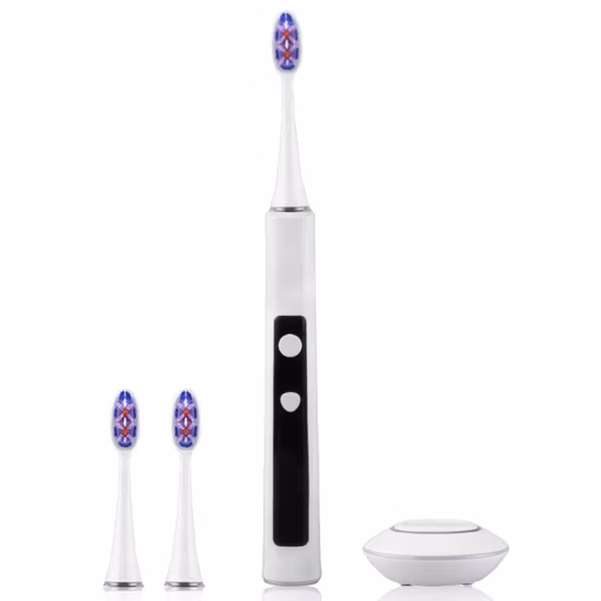 Sonic Electric Toothbrush for Adults and Kids with 6 Replacement Brush Heads, Travel Case