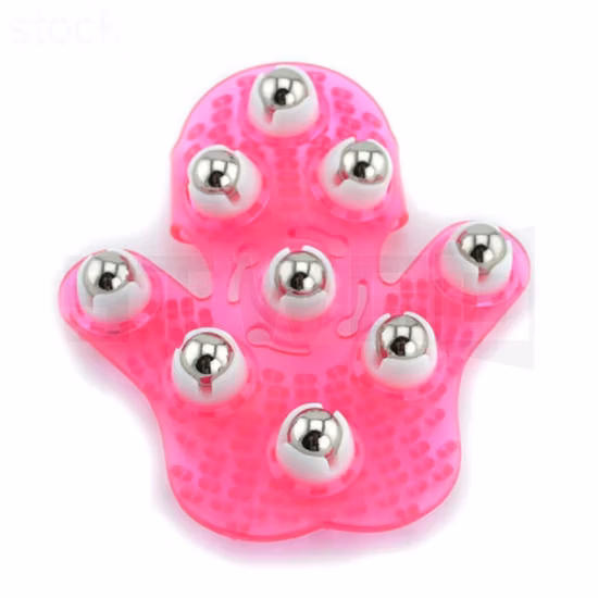 9 Steel Ball Rolling Massage Glove Anti-Cellulite Body Massager Roller